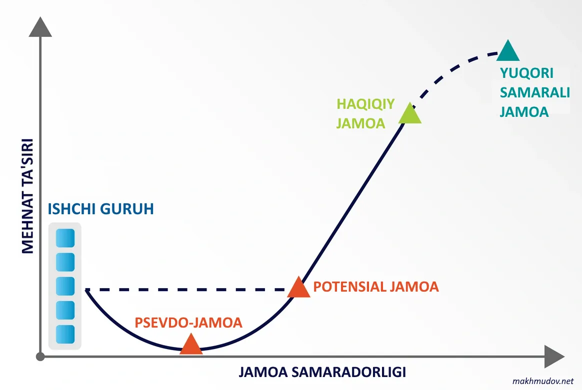 Jon Katzenbach va Douglas Smithning Jamoa Samaradorligi Egri Chizig’i