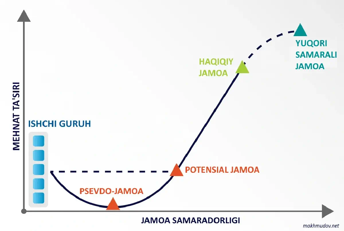 Jon Katzenbach va Douglas Smithning Jamoa Samaradorligi Egri Chizig’i